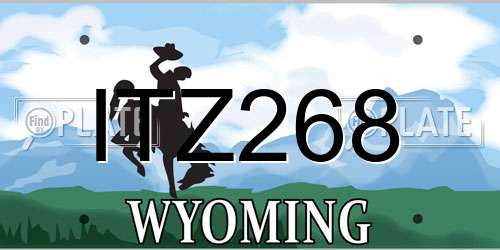 ITZ268 Wyoming License Plate