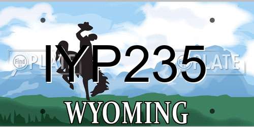 IYP235 Wyoming License Plate