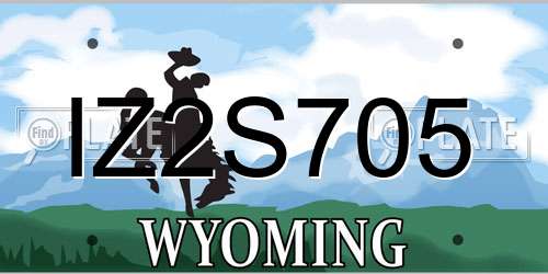 IZ2S705 Wyoming License Plate