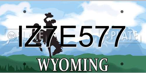 IZ7E577 Wyoming License Plate