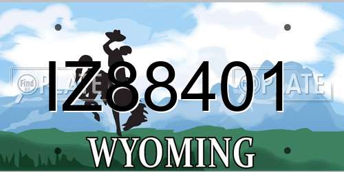 IZ88401 Wyoming License Plate