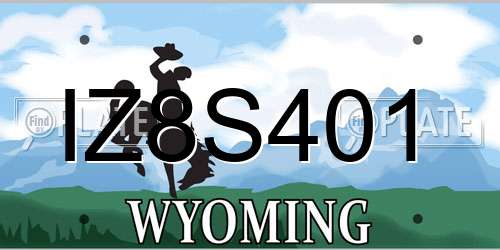 IZ8S401 Wyoming License Plate