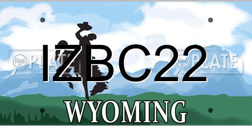 IZBC22 Wyoming License Plate