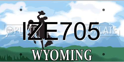 IZE705 Wyoming License Plate