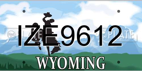 IZE9612 Wyoming License Plate
