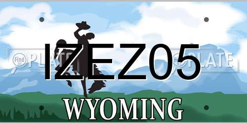 IZEZ05 Wyoming License Plate