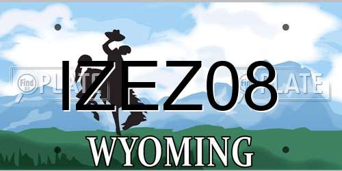 IZEZ08 Wyoming License Plate