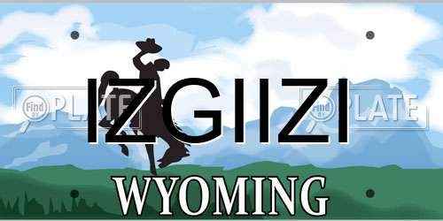 IZGIIZI Wyoming License Plate