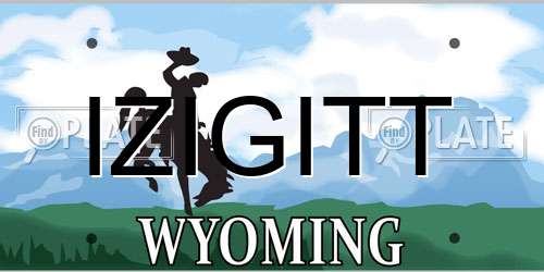 IZIGITT Wyoming License Plate