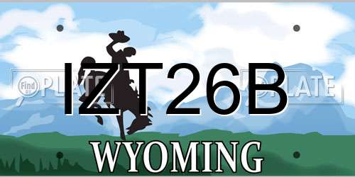 IZT26B Wyoming License Plate