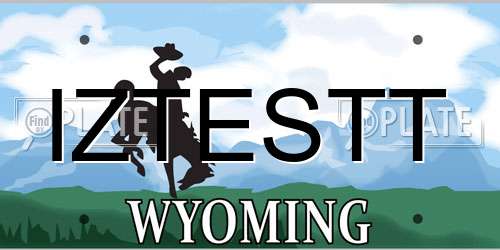 IZTESTT Wyoming License Plate