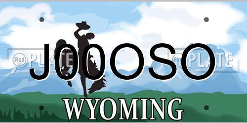 J00OSO Wyoming License Plate