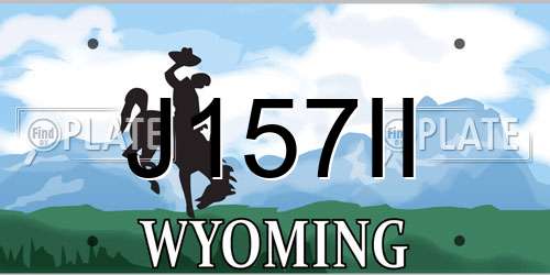 J157II Wyoming License Plate