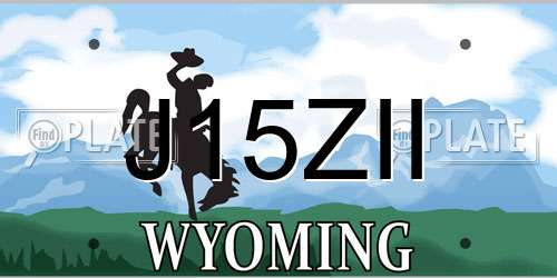 J15ZII Wyoming License Plate