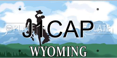 J1CAP Wyoming License Plate