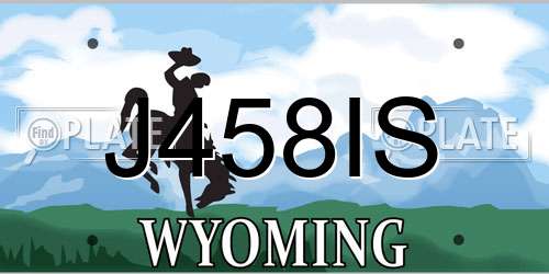 J458IS Wyoming License Plate