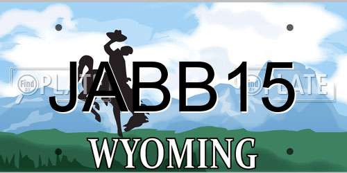 JABB15 Wyoming License Plate