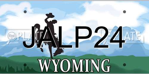 JALP24 Wyoming License Plate