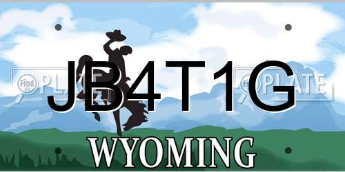 JB4T1G Wyoming License Plate