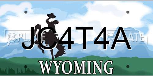 JC4T4A Wyoming License Plate