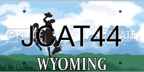 JCAT44 Wyoming License Plate