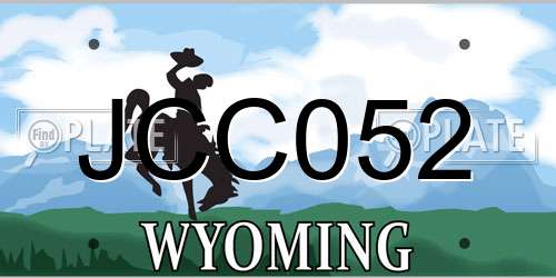 JCC052 Wyoming License Plate