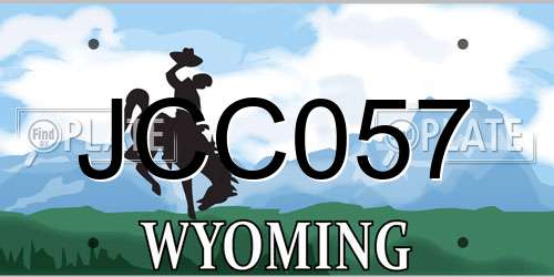JCC057 Wyoming License Plate
