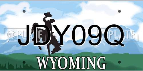 JDY09Q Wyoming License Plate