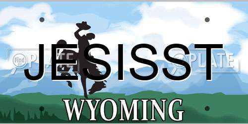 JESISST Wyoming License Plate