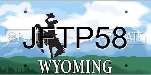 JFTP58 Wyoming License Plate