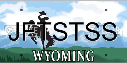 JFTSTSS Wyoming License Plate