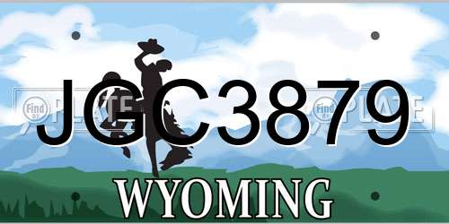 JGC3879 Wyoming License Plate