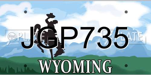 JGP735 Wyoming License Plate