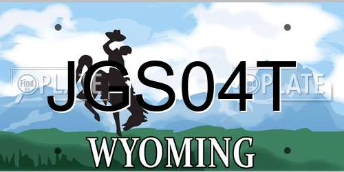 JGS04T Wyoming License Plate