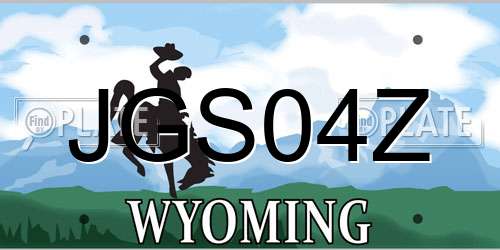 JGS04Z Wyoming License Plate