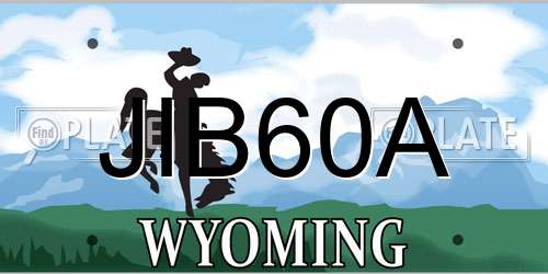 JIB60A Wyoming License Plate