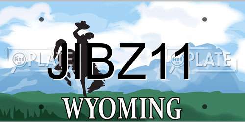 JIBZ11 Wyoming License Plate