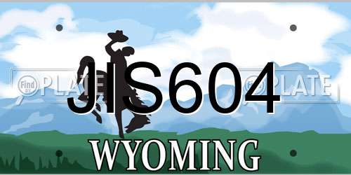 JIS604 Wyoming License Plate