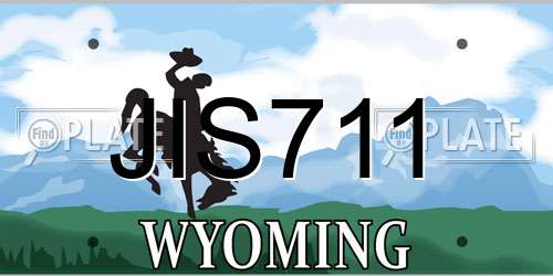 JIS711 Wyoming License Plate