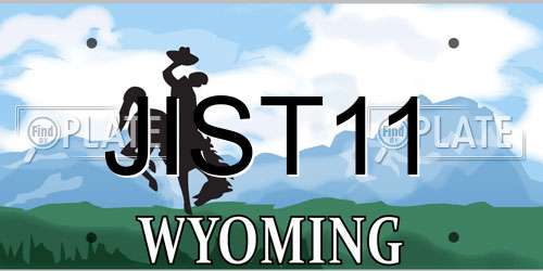 JIST11 Wyoming License Plate