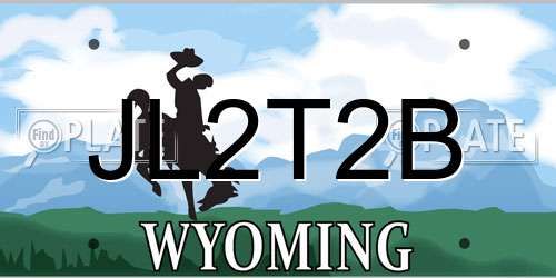 JL2T2B Wyoming License Plate