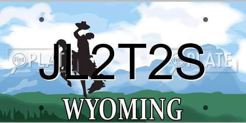 JL2T2S Wyoming License Plate