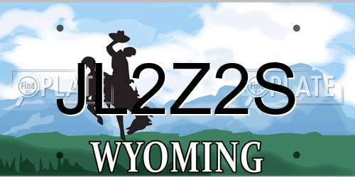 JL2Z2S Wyoming License Plate