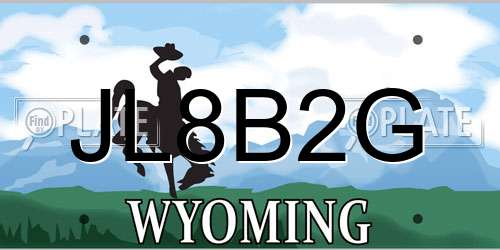 JL8B2G Wyoming License Plate
