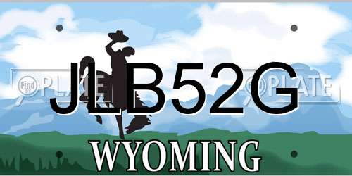 JLB52G Wyoming License Plate