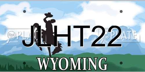 JLHT22 Wyoming License Plate