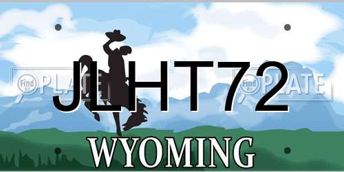 JLHT72 Wyoming License Plate