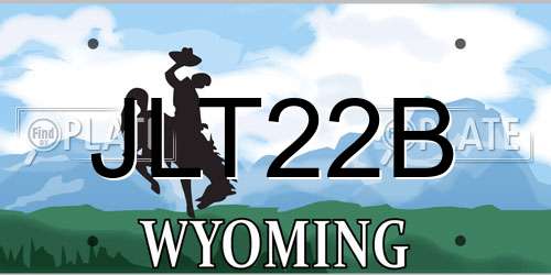 JLT22B Wyoming License Plate