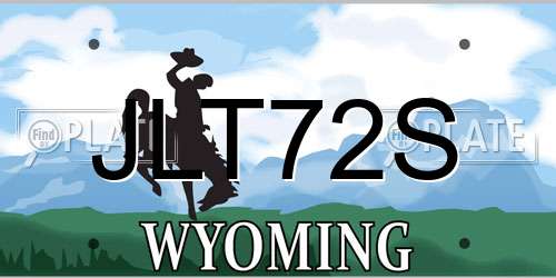 JLT72S Wyoming License Plate