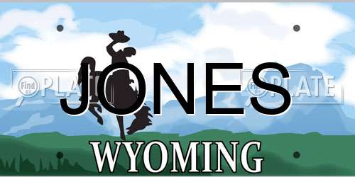JONES Wyoming License Plate